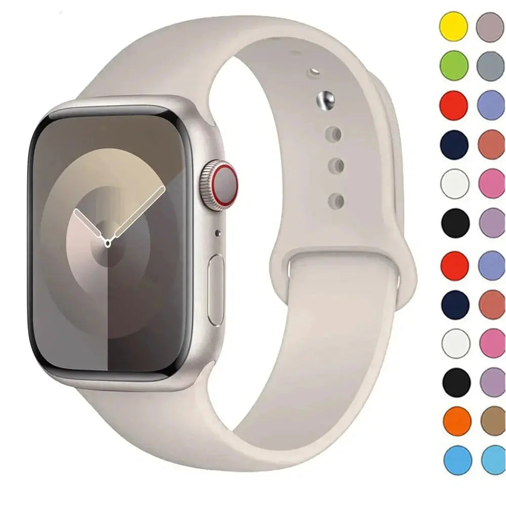 Silicone Sport Band for Apple Watch (44mm, 45mm, 40mm, 41mm, 38mm, 49mm) STRAPS