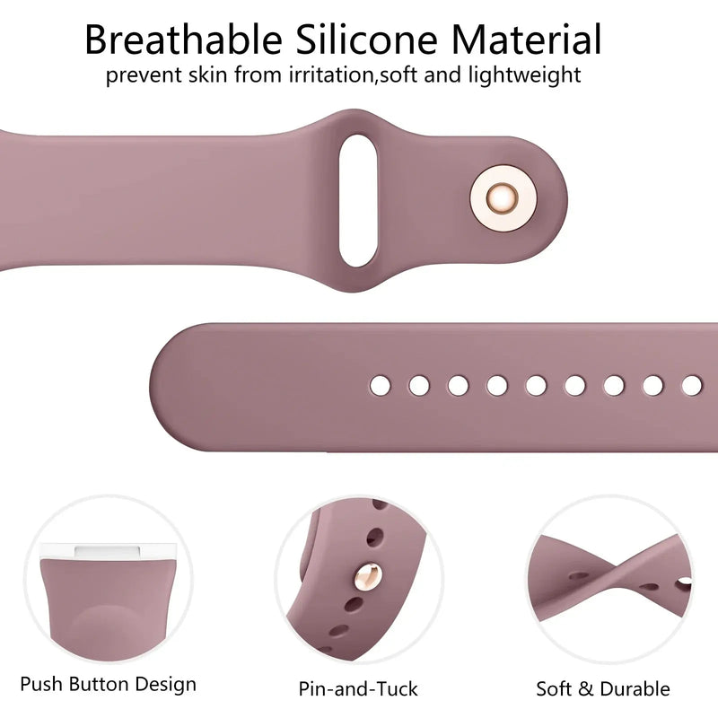 Silicone Sport Watch Band for Fitbit Versa & Sense Series – Comfortable & Durable Strap - STRAPS