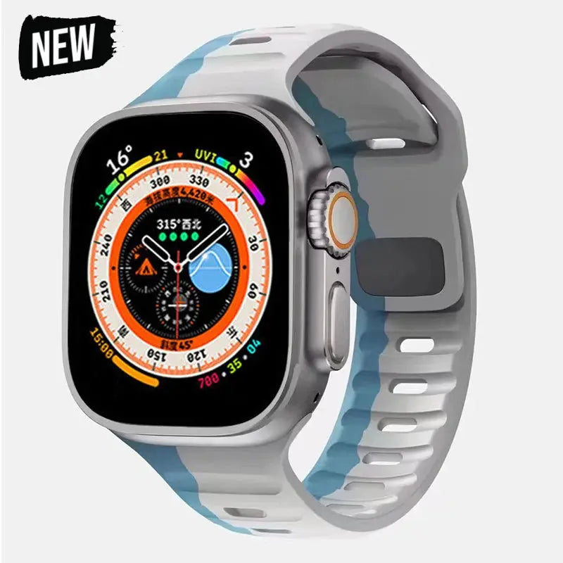 Silicone Strap for Apple Watch Band Ultra 2, Series 10-1, SE, 49/46/45/44/42/41/40/38mm STRAPS