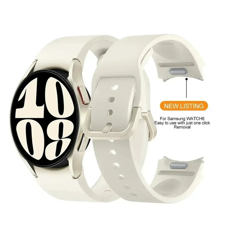 Silicone Strap for Samsung Galaxy Watch 6 5 4 7 Classic 43mm 47mm 40mm 44mm 20mm Sport Band - STRAPS