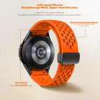 Silicone Strap for Samsung Galaxy Watch 7, 6, 5, 4 – 40mm, 44mm, 5 Pro 45mm, Magnetic Buckle Band CAOWTAN