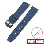 Silicone Strap for Swatch X Omega Moonswatch Stainless Steel Buckle 20mm 22mm Waterproof Band - STRAPS