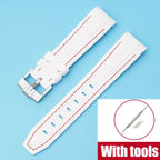 Silicone Strap for Swatch X Omega Moonswatch Stainless Steel Buckle 20mm 22mm Waterproof Band - STRAPS