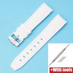 Silicone Strap for Swatch X Omega Moonswatch Stainless Steel Buckle 20mm 22mm Waterproof Band - STRAPS