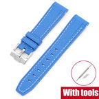 Silicone Strap for Swatch X Omega Moonswatch Stainless Steel Buckle 20mm 22mm Waterproof Band - STRAPS