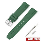 Silicone Strap for Swatch X Omega Moonswatch Stainless Steel Buckle 20mm 22mm Waterproof Band - STRAPS