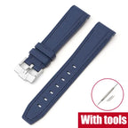 Silicone Strap for Swatch X Omega Moonswatch Stainless Steel Buckle 20mm 22mm Waterproof Band - STRAPS
