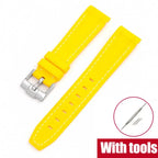 Silicone Strap for Swatch X Omega Moonswatch Stainless Steel Buckle 20mm 22mm Waterproof Band - STRAPS