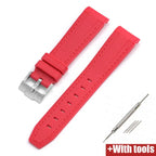 Silicone Strap for Swatch X Omega Moonswatch Stainless Steel Buckle 20mm 22mm Waterproof Band - STRAPS