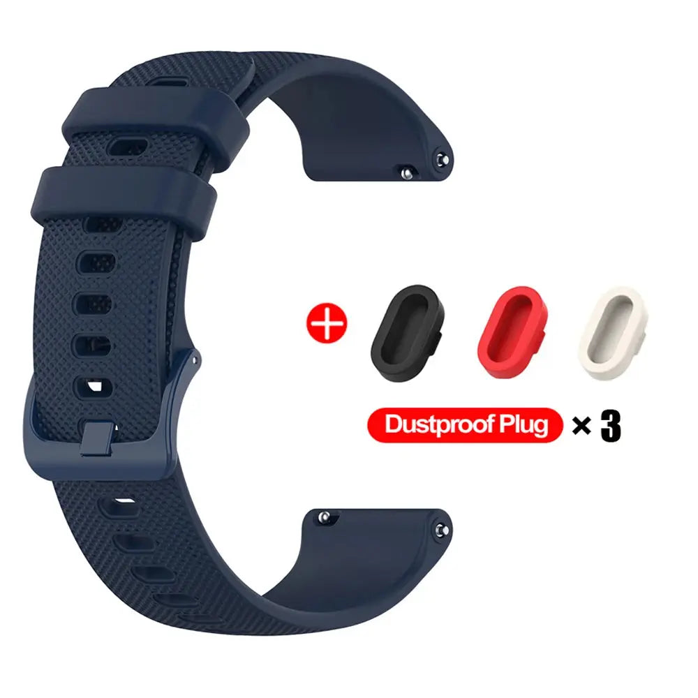Silicone Watch Band for Garmin Venu, Vivoactive & Forerunner (18mm, 20mm, 22mm) STRAPS