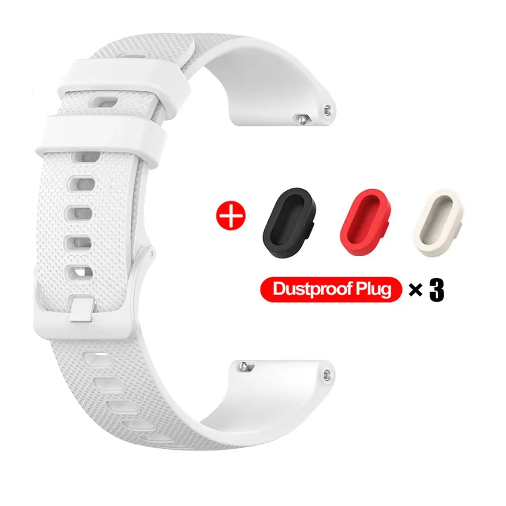 Silicone Watch Band for Garmin Venu, Vivoactive & Forerunner (18mm, 20mm, 22mm) STRAPS