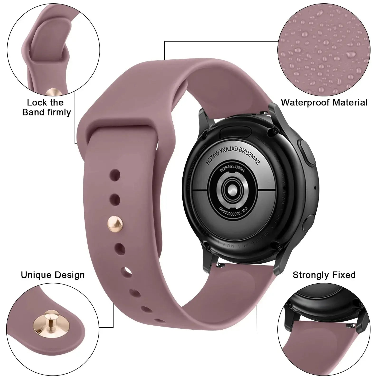 Silicone Watch Band for Huawei Watch GT 3/2/Pro, GT Runner, Watch 3 Pro, Honor 20mm or 22mm - STRAPS