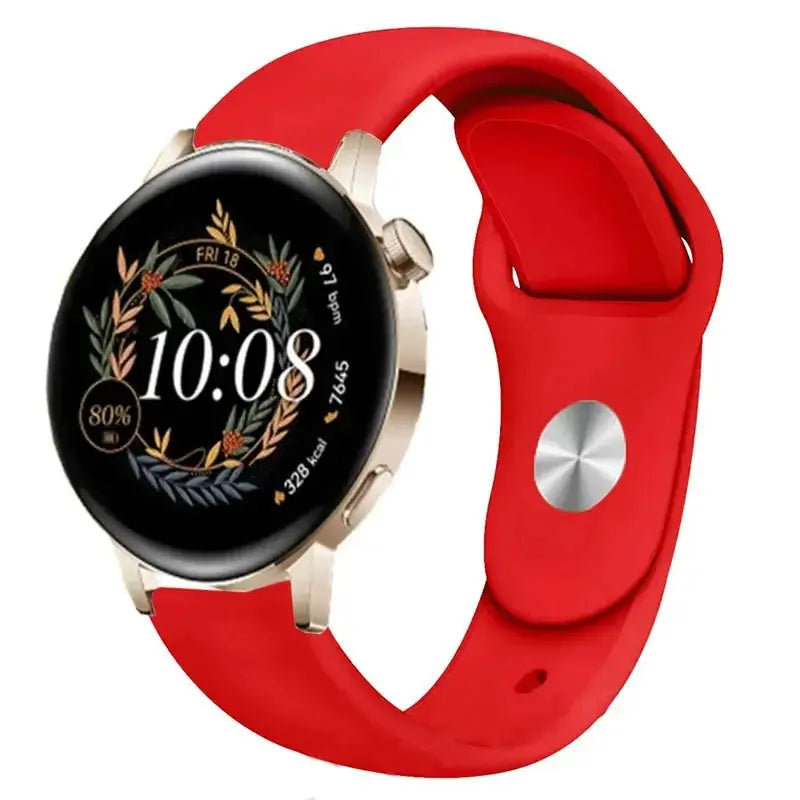 Silicone Watch Band for Huawei Watch GT 3/2/Pro, GT Runner, Watch 3 Pro, Honor 20mm or 22mm - STRAPS