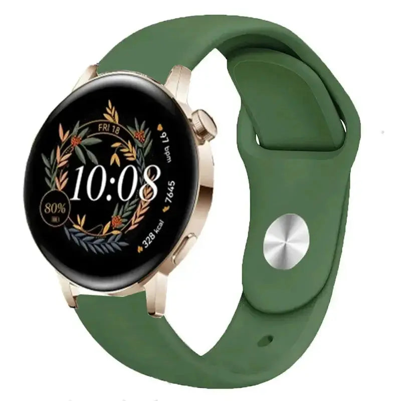 Silicone Watch Band for Huawei Watch GT 3/2/Pro, GT Runner, Watch 3 Pro, Honor 20mm or 22mm - STRAPS