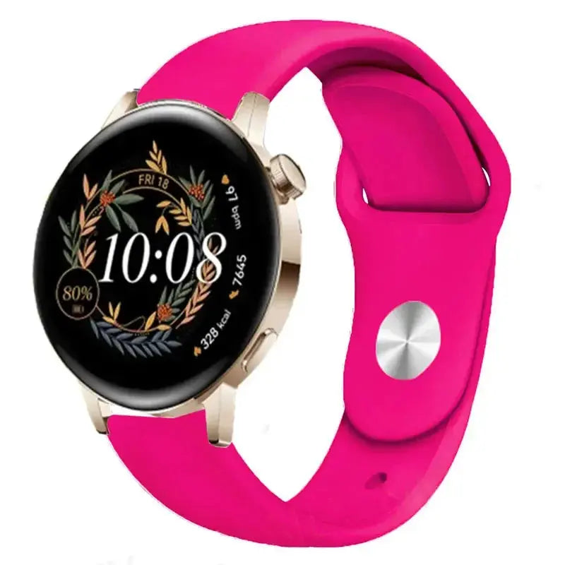 Silicone Watch Band for Huawei Watch GT 3/2/Pro, GT Runner, Watch 3 Pro, Honor 20mm or 22mm - STRAPS