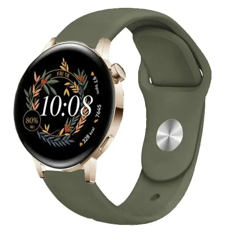 Silicone Watch Band for Huawei Watch GT 3/2/Pro, GT Runner, Watch 3 Pro, Honor 20mm or 22mm - STRAPS