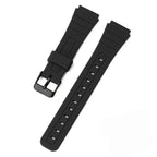Silicone Watch Strap for Casio F91W/W800H/SGW400/A158/AE1200 - Waterproof, Metal Silver Buckle - STRAPS