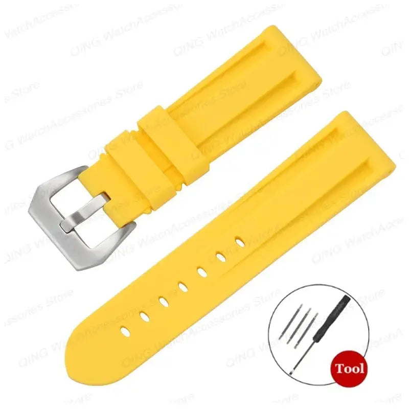 Silicone Watch Strap for Panerai, Omega, Casio – 20mm, 22mm, 24mm, 26mm Band with Metal Pin Buckle STRAPS