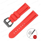 Silicone Watch Strap for Panerai, Omega, Casio – 20mm, 22mm, 24mm, 26mm Band with Metal Pin Buckle STRAPS