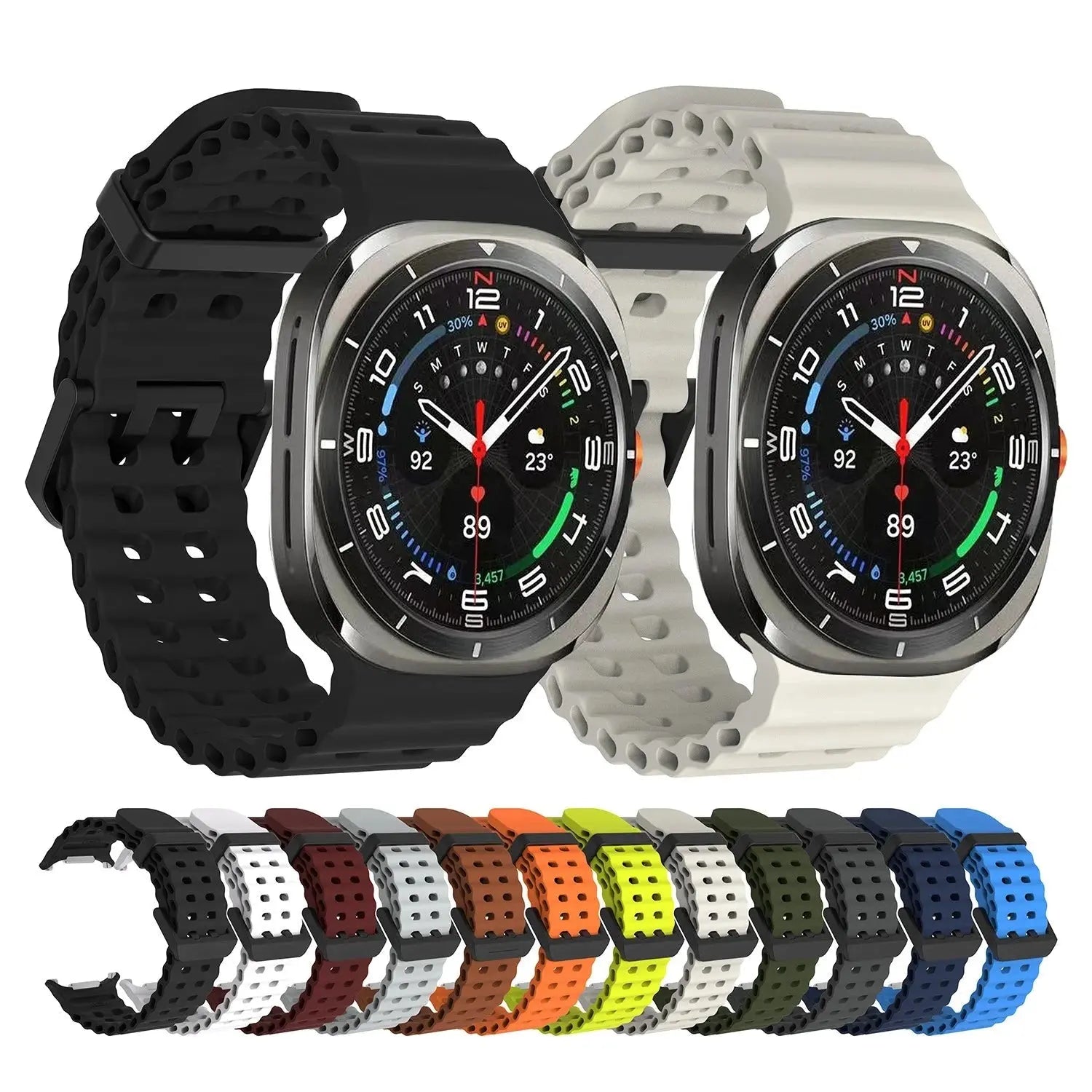 Soft Loop Silicone Bracelet for Samsung Galaxy Watch 7 Ultra 47mm – No Gaps Curved End Sports Strap UMQ