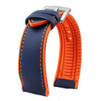 Soft Nylon Fluoro Rubber Watchband for Breitling, Citizen, Tissot, Omega – 20mm, 22mm, 23mm, 24mm STRAPS