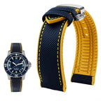 Soft Nylon Fluoro Rubber Watchband for Breitling, Citizen, Tissot, Omega – 20mm, 22mm, 23mm, 24mm STRAPS