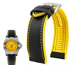 Soft Nylon Fluoro Rubber Watchband for Breitling, Citizen, Tissot, Omega – 20mm, 22mm, 23mm, 24mm STRAPS