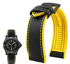 Soft Nylon Fluoro Rubber Watchband for Breitling, Citizen, Tissot, Omega – 20mm, 22mm, 23mm, 24mm STRAPS