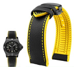 Soft Nylon Fluoro Rubber Watchband for Breitling, Citizen, Tissot, Omega – 20mm, 22mm, 23mm, 24mm STRAPS
