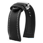 Soft Nylon Fluoro Rubber Watchband for Breitling, Citizen, Tissot, Omega – 20mm, 22mm, 23mm, 24mm STRAPS
