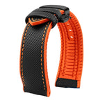 Soft Nylon Fluoro Rubber Watchband for Breitling, Citizen, Tissot, Omega – 20mm, 22mm, 23mm, 24mm STRAPS