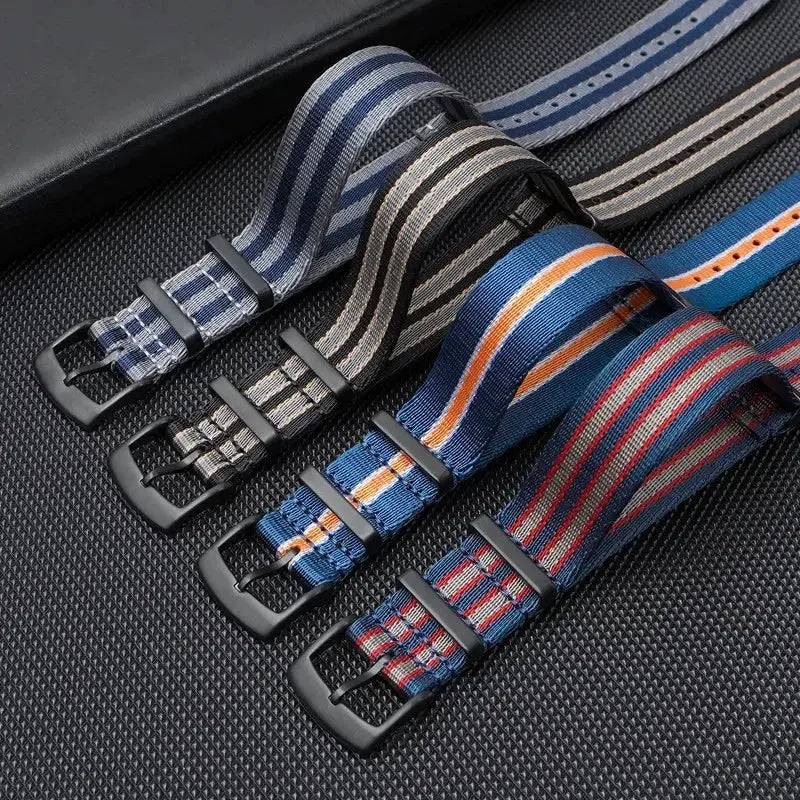 Soft Nylon Strap for Omega Seamaster 007 & Seiko Prospex - Military Canvas Watch Band - STRAPS