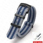 Soft Nylon Strap for Omega Seamaster 007 & Seiko Prospex - Military Canvas Watch Band - STRAPS