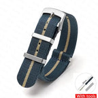 Soft Nylon Strap for Omega Seamaster 007 & Seiko Prospex - Military Canvas Watch Band - STRAPS