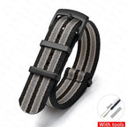 Soft Nylon Strap for Omega Seamaster 007 & Seiko Prospex - Military Canvas Watch Band - STRAPS