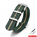 Soft Nylon Strap for Omega Seamaster 007 & Seiko Prospex - Military Canvas Watch Band - STRAPS