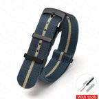 Soft Nylon Strap for Omega Seamaster 007 & Seiko Prospex - Military Canvas Watch Band - STRAPS