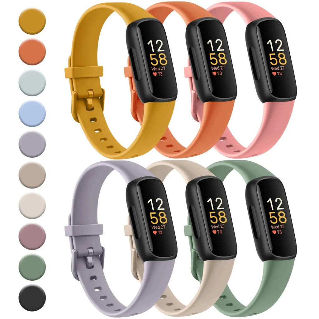 Soft Silicone Strap for Fitbit Inspire 3 – Adjustable Sport Replacement Wristband TOBFIT