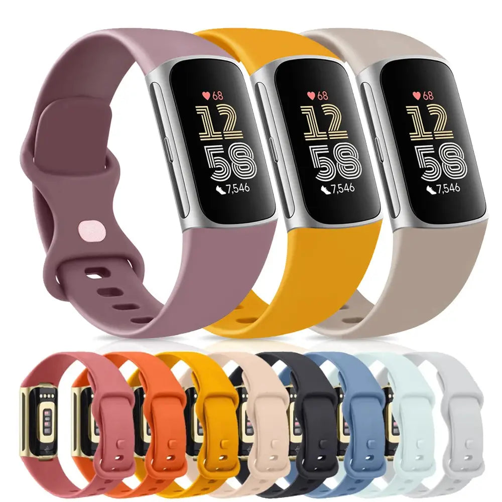 Soft TPU Strap for Fitbit Charge 5 & 6 – Adjustable Replacement Wristband for Fitbit Charge 5/6 TOBFIT