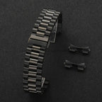 Solid Stainless Steel Watch Band 12-22mm Curved Arc Link Bracelet - STRAPS