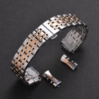 Solid Stainless Steel Watch Band for TISSOT, Omega, Seiko – 16mm to 24mm – Butterfly Buckle - STRAPS
