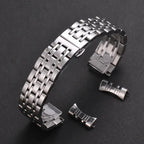 Solid Stainless Steel Watch Band for TISSOT, Omega, Seiko – 16mm to 24mm – Butterfly Buckle - STRAPS