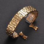 Solid Stainless Steel Watch Band for TISSOT, Omega, Seiko – 16mm to 24mm – Butterfly Buckle - STRAPS