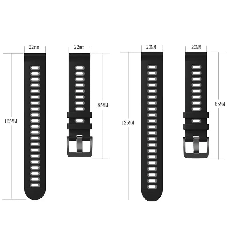 Sport Silicone Strap for Samsung Galaxy Watch & Huawei Watch GT (20mm, 22mm) STRAPS