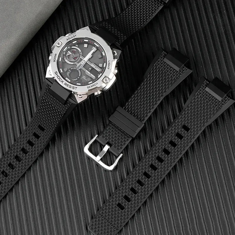 Sports Watch Band for Casio G-SHOCK GST-B400 - Silicone Resin, Waterproof - STRAPS