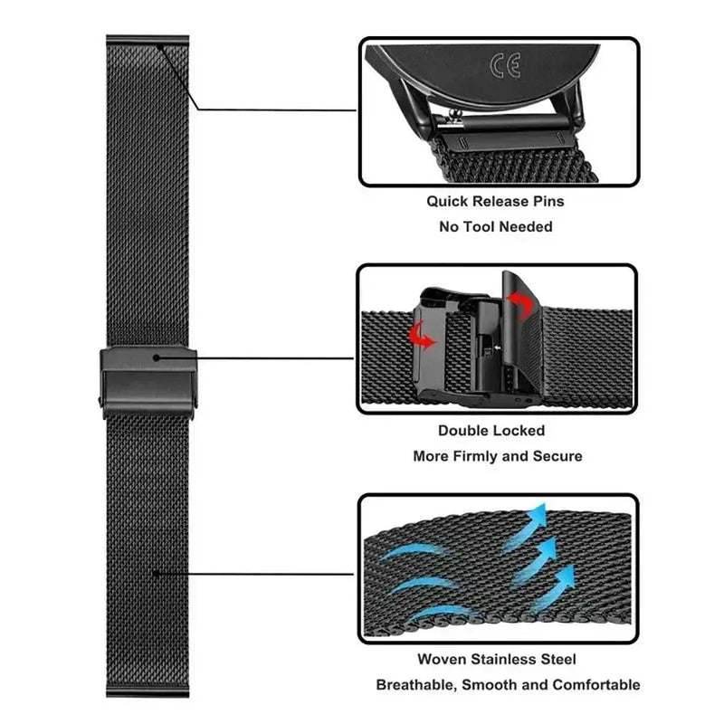 Stainless Steel Bracelet Strap for SUUNTO RACE/RACE S Smartwatch - STRAPS