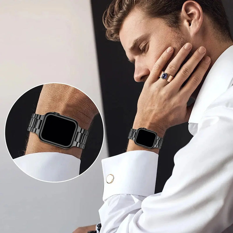 Stainless Steel Bracelet for Apple Watch Strap Ultra Series 9 10 SE 49/46/45/44/42/41/40mm - STRAPS