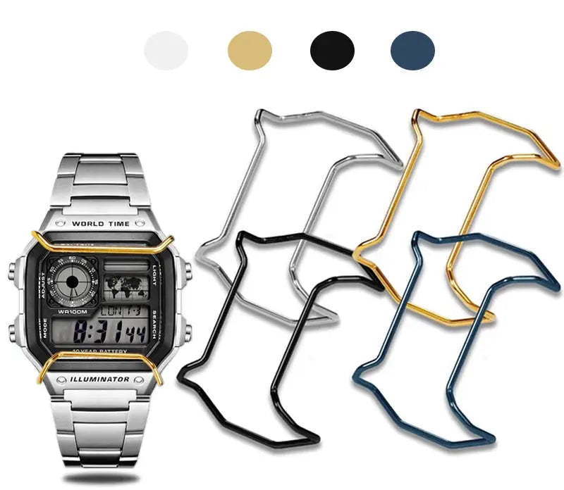 Stainless Steel Bumper for Casio AE-1200/AE-1300 - Anti-collision Protector Bar - STRAPS