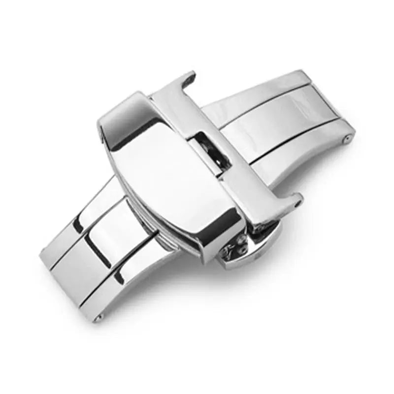 Stainless Steel Butterfly Buckle Watch Band 10-24mm, Polished Clasp V1-V9 - STRAPS