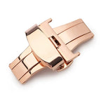 Stainless Steel Butterfly Buckle Watch Band 10-24mm, Polished Clasp V1-V9 - STRAPS